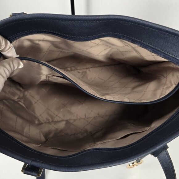 MICHAEL KORS LEATHER LOGO Navy Sady Large Tote Bag IM-1904 F19 35T7GD4T7L 406 - Picture 13 of 16